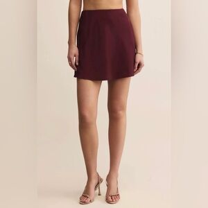 Z Supply Chablis Mini Skirt - Merlot